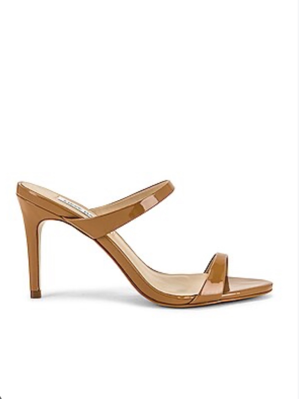 Steve Madden Rosalina Patent Mule Sandal in Cognac